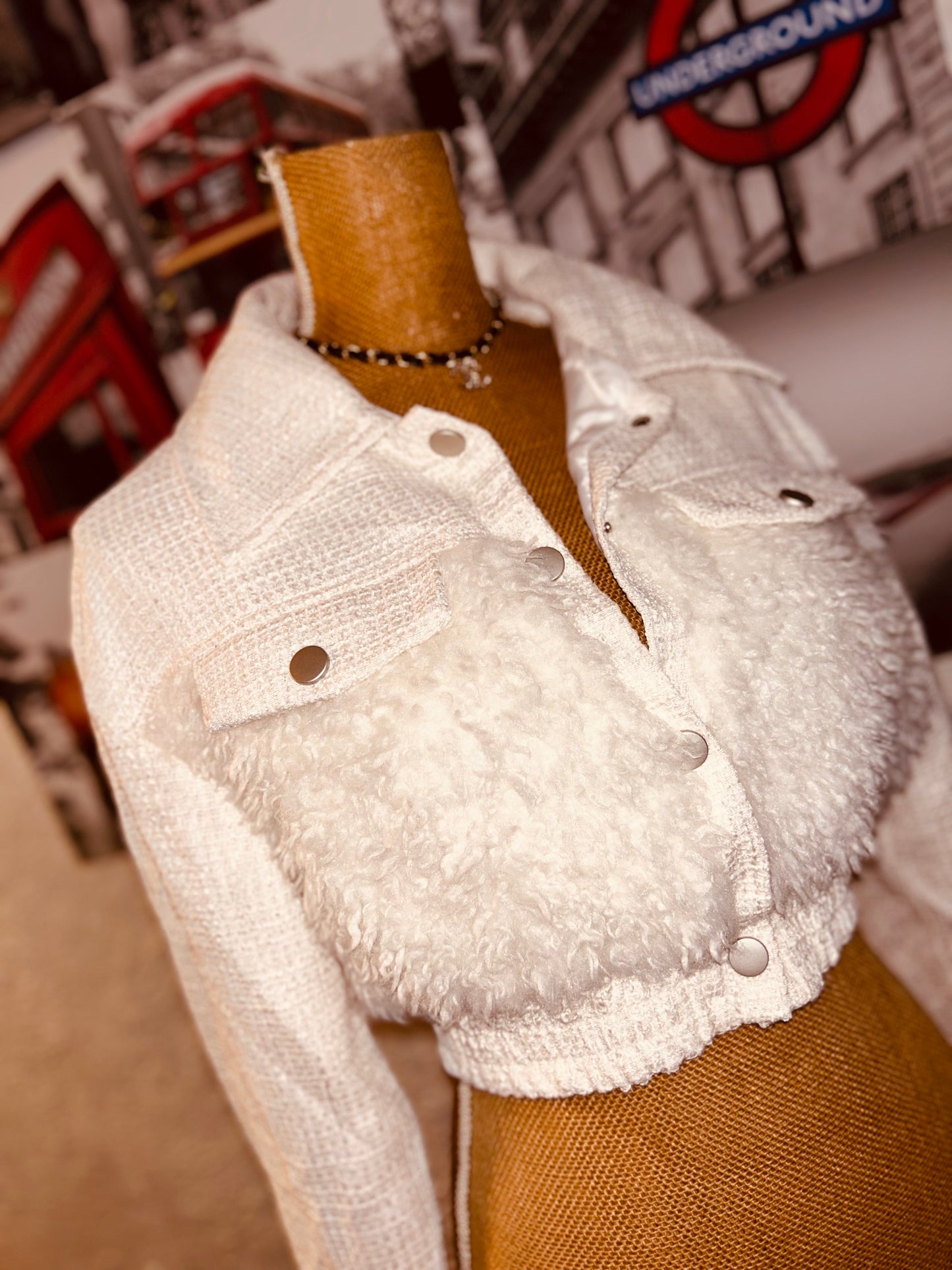 White Cropped Jacket